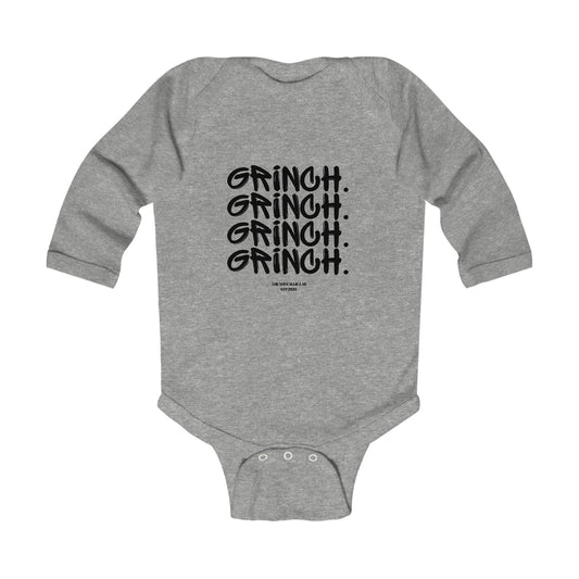 Grinch Heart Infant Long Sleeve Bodysuit