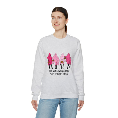 Unisex On Wednesdays We Wear Pink Crewneck Sweatshirt