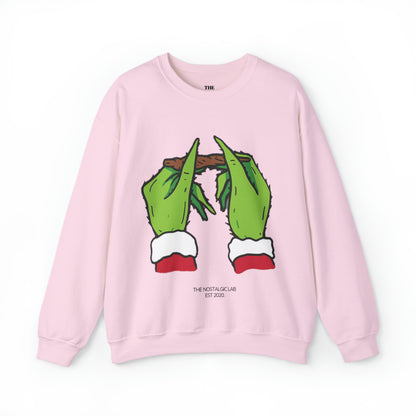 Grinch Roll Up Unisex Crewneck Sweatshirt