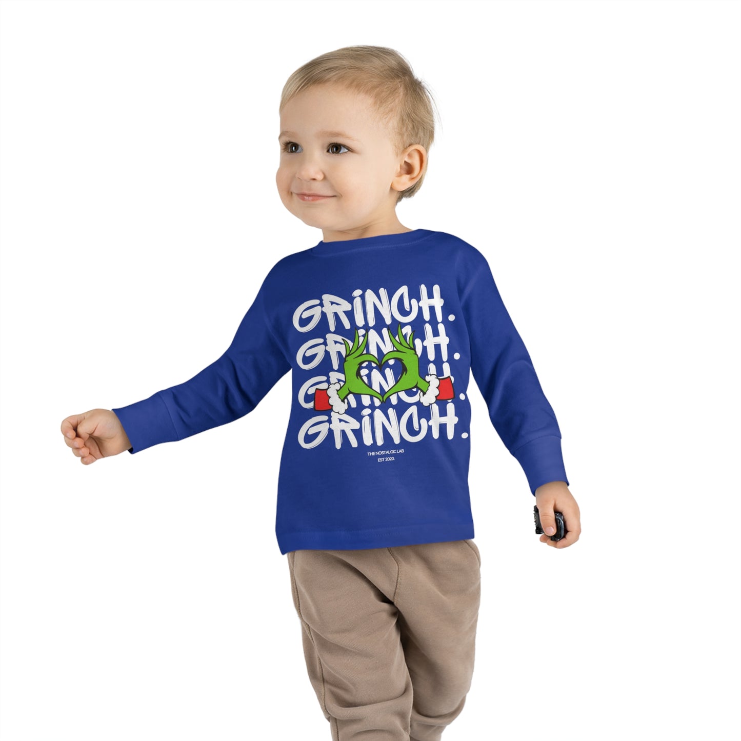 Grinch Heart Toddler Long Sleeve Tee