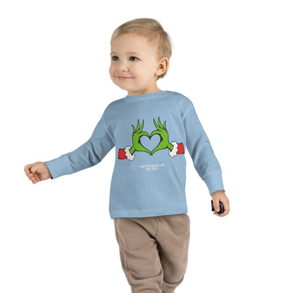 Grinch Heart Toddler Long Sleeve Tee