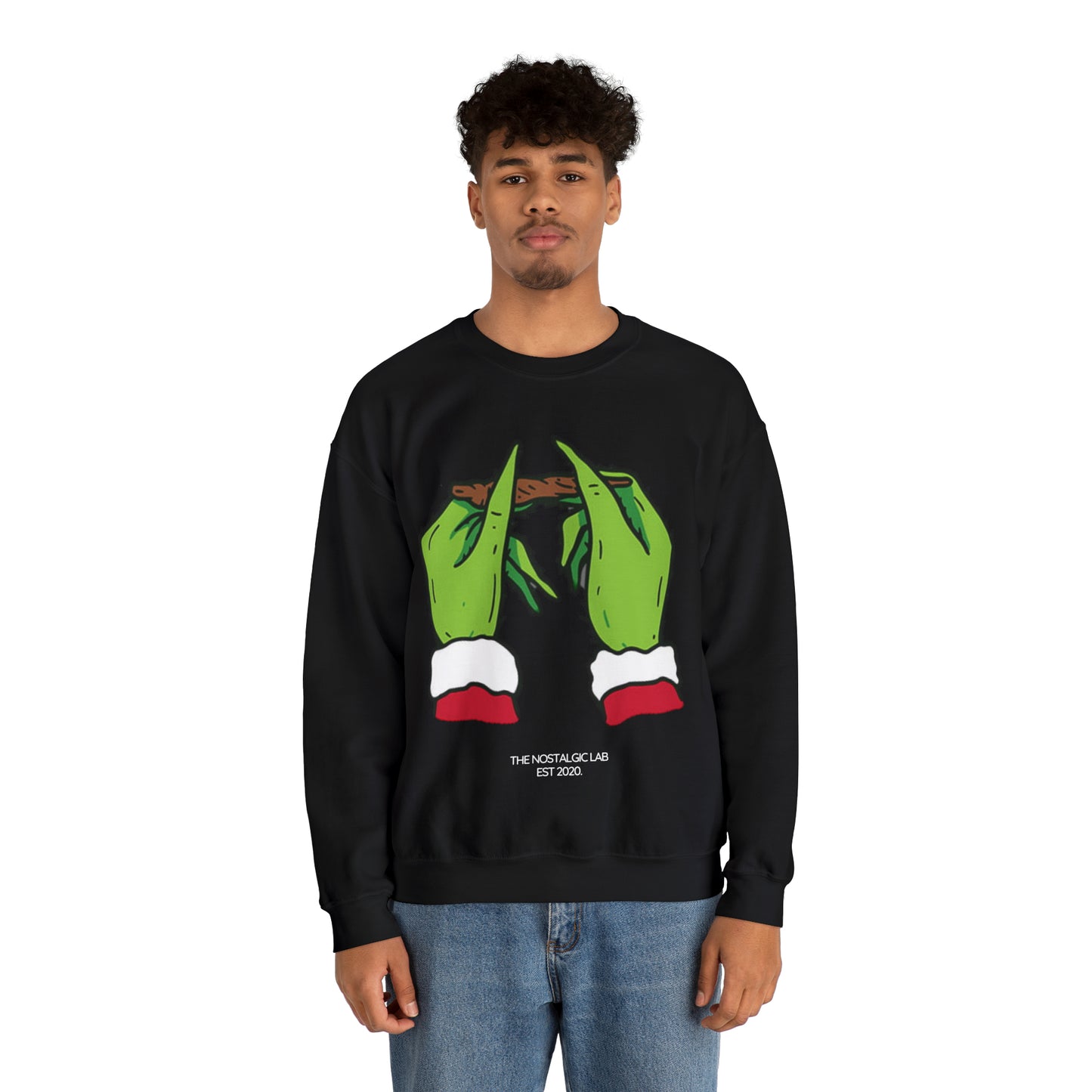 Grinch Roll Up Unisex Crewneck Sweatshirt