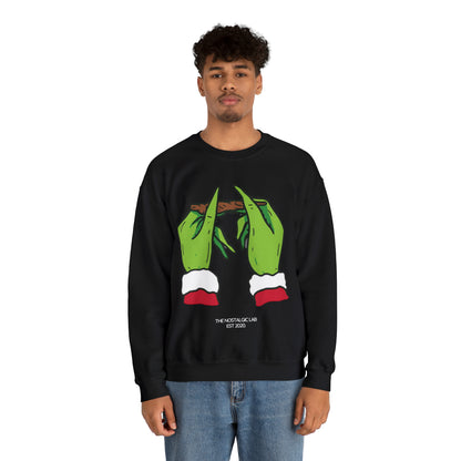 Grinch Roll Up Unisex Crewneck Sweatshirt