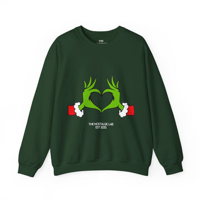 Grinch Heart Unisex Crewneck Sweatshirt