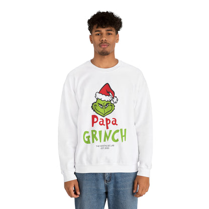Papa Grinch Unisex Crewneck Sweatshirt