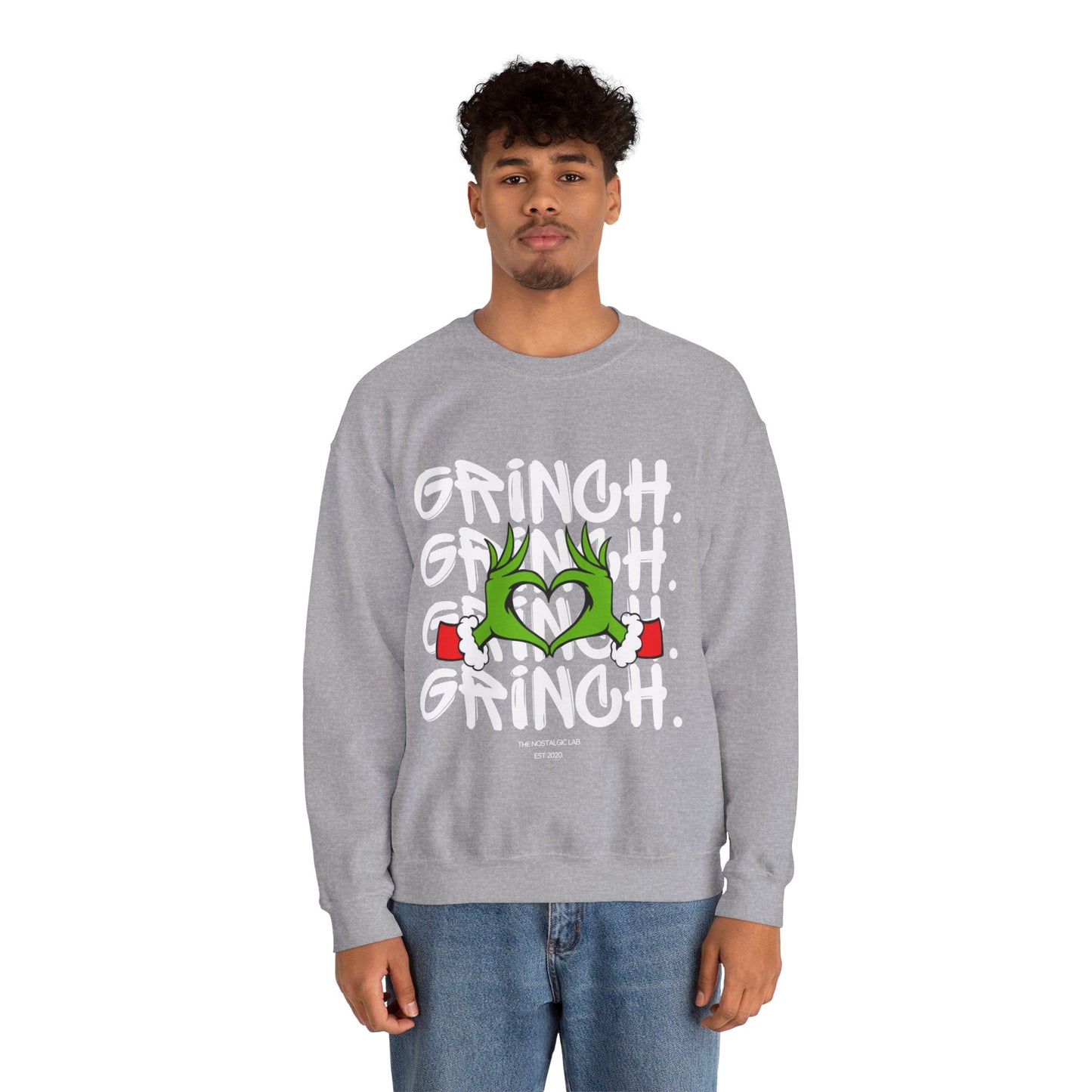 Grinch Heart Unisex Crewneck Sweatshirt
