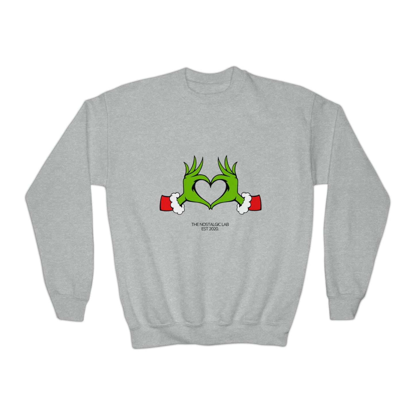Grinch Heart Youth Crewneck Sweatshirt