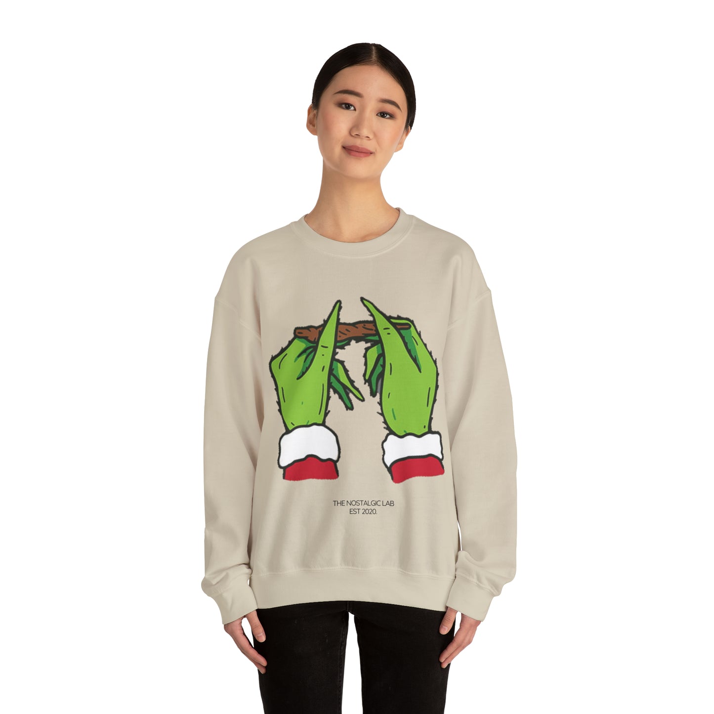 Grinch Roll Up Unisex Crewneck Sweatshirt