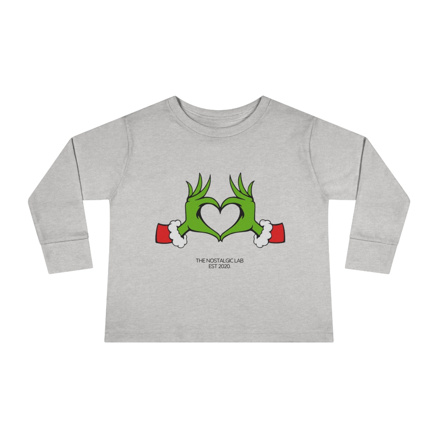 Grinch Heart Toddler Long Sleeve Tee