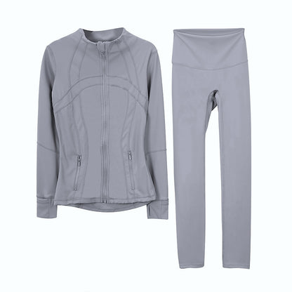 Lululemon Grey Full Zip Define Leggings Set
