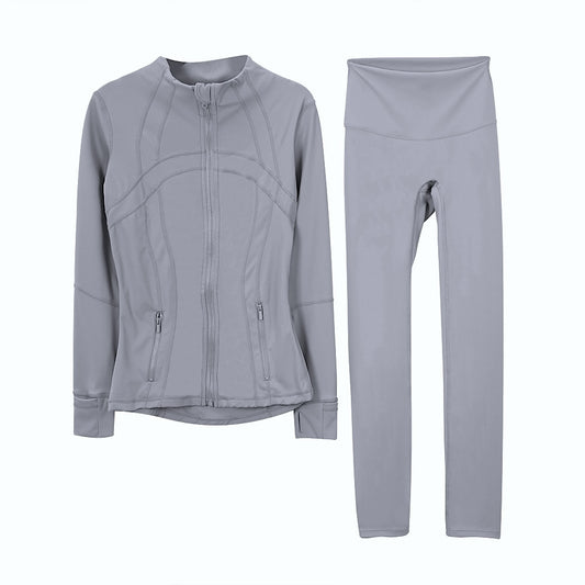 Lululemon Grey Full Zip Define Leggings Set