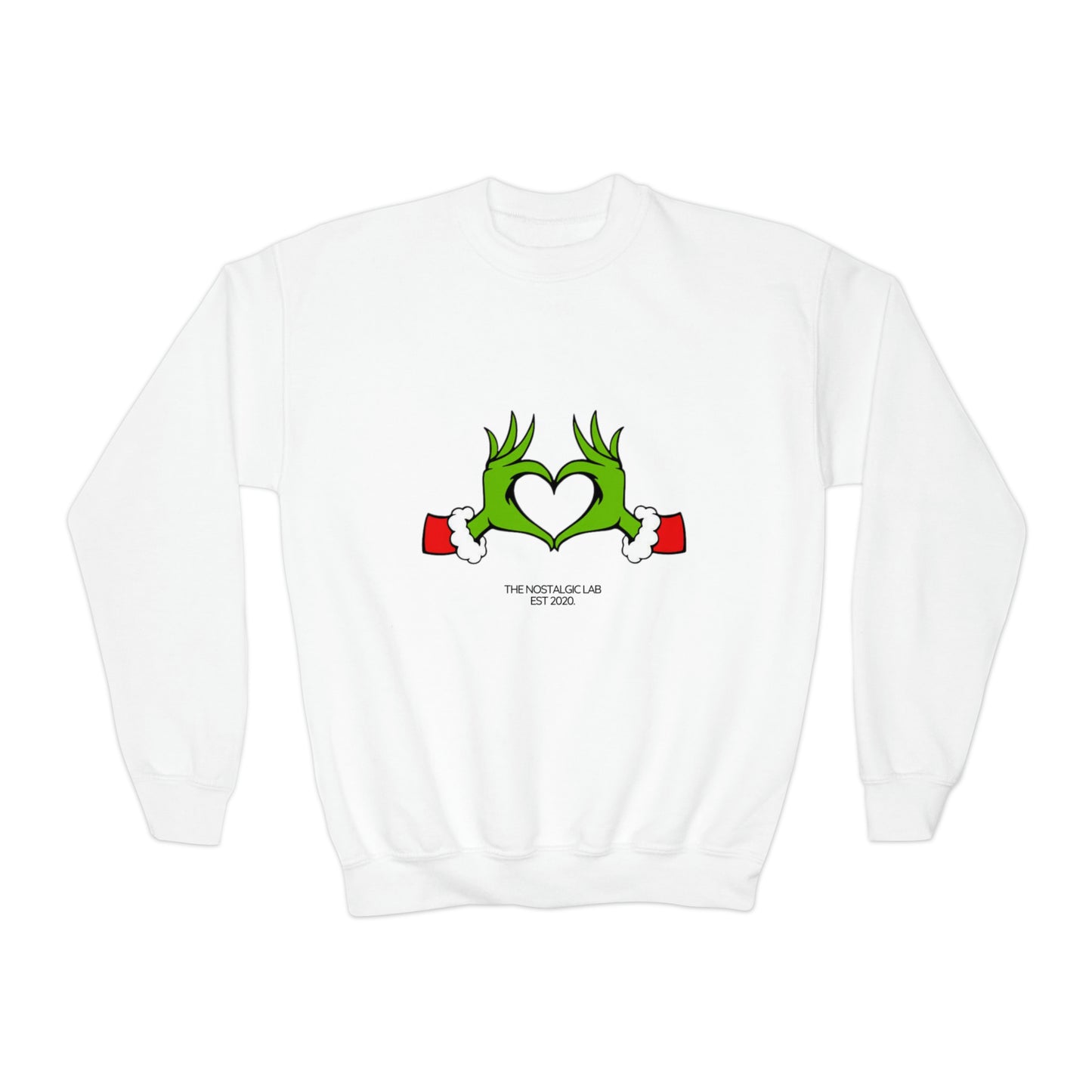 Grinch Heart Youth Crewneck Sweatshirt