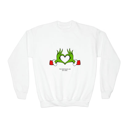 Grinch Heart Youth Crewneck Sweatshirt