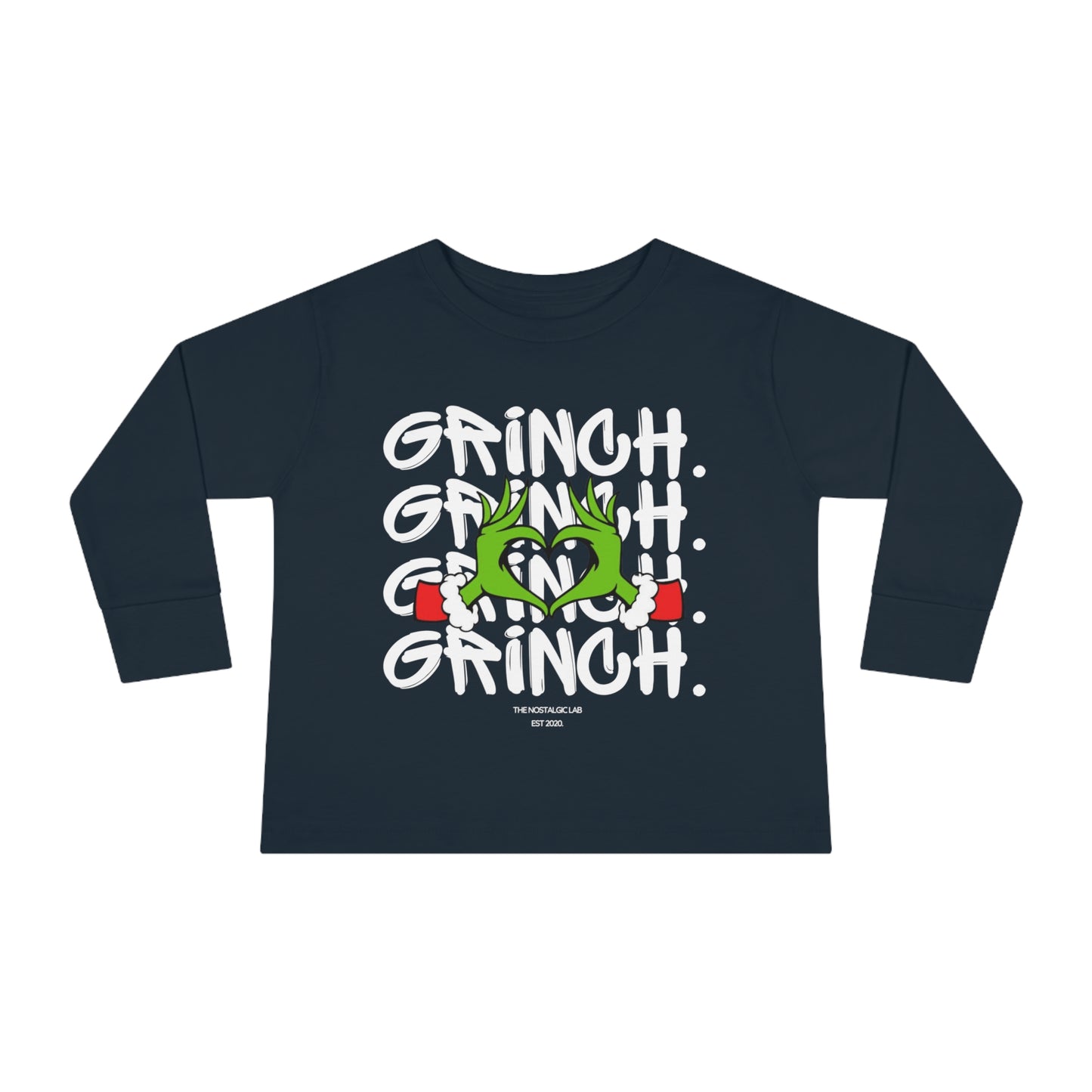 Grinch Heart Toddler Long Sleeve Tee