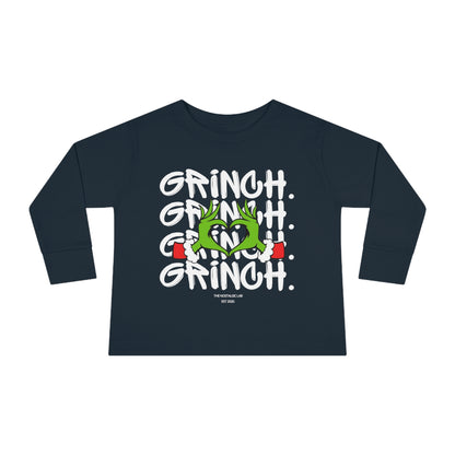 Grinch Heart Toddler Long Sleeve Tee