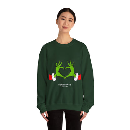 Grinch Heart Unisex Crewneck Sweatshirt