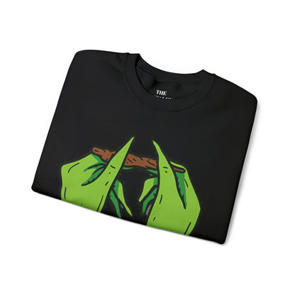 Grinch Roll Up Unisex Crewneck Sweatshirt