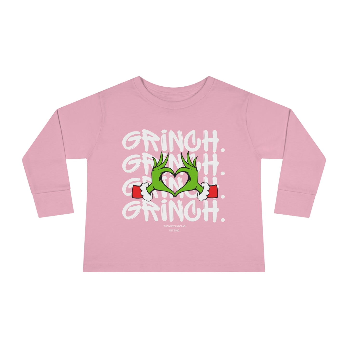 Grinch Heart Toddler Long Sleeve Tee