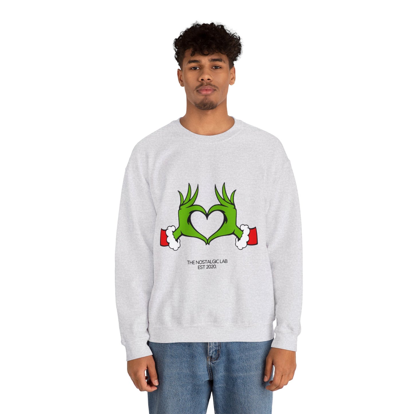 Grinch Heart Unisex Crewneck Sweatshirt