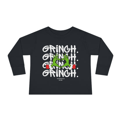 Grinch Heart Toddler Long Sleeve Tee