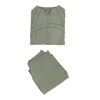 Lululemon Olive Green Full Zip Define Leggings Set