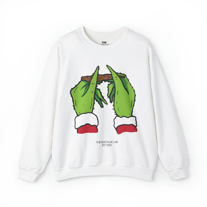 Grinch Roll Up Unisex Crewneck Sweatshirt