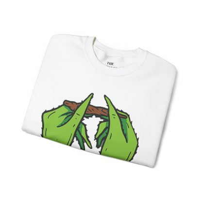 Grinch Roll Up Unisex Crewneck Sweatshirt
