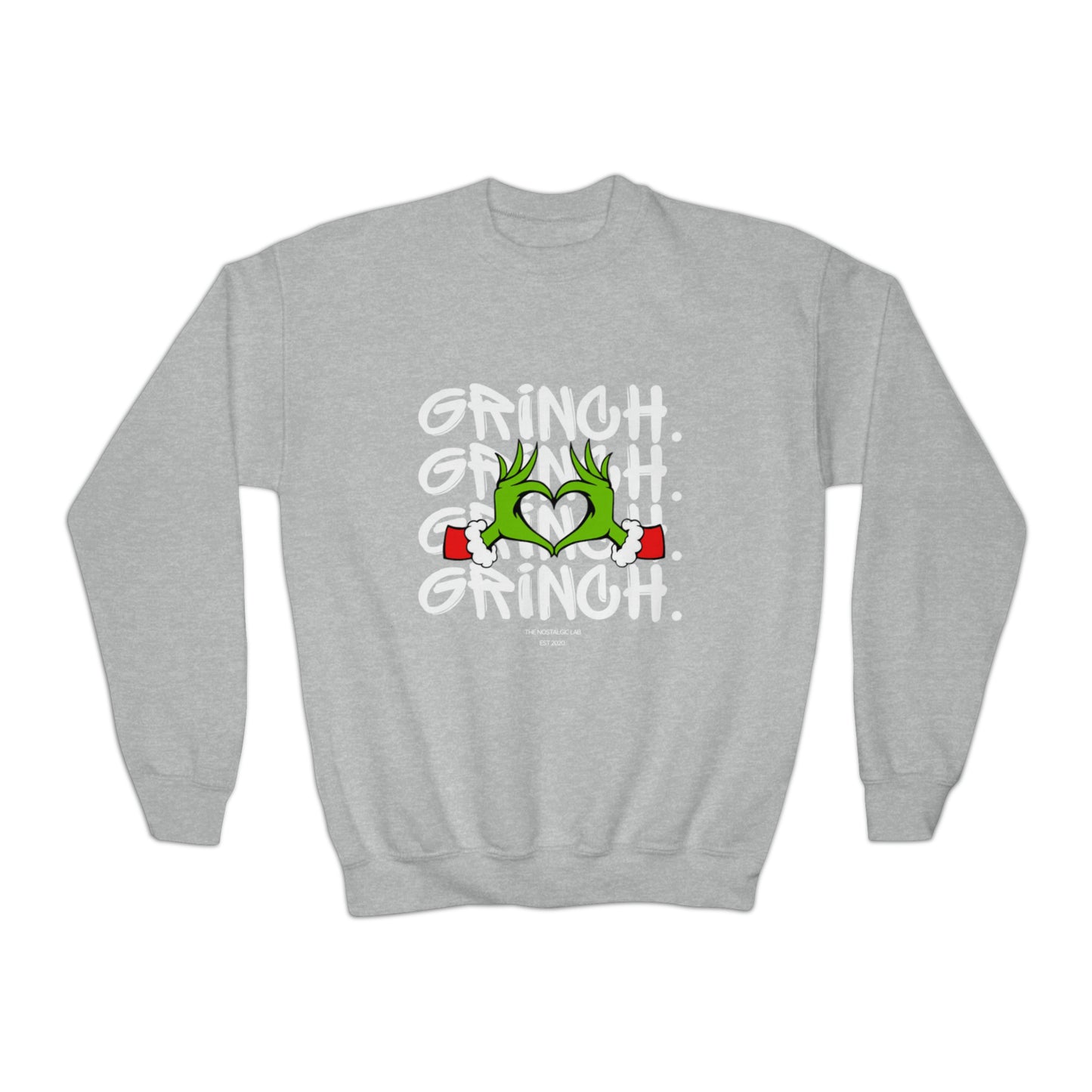Grinch Heart Youth Crewneck Sweatshirt
