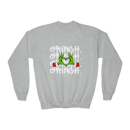 Grinch Heart Youth Crewneck Sweatshirt