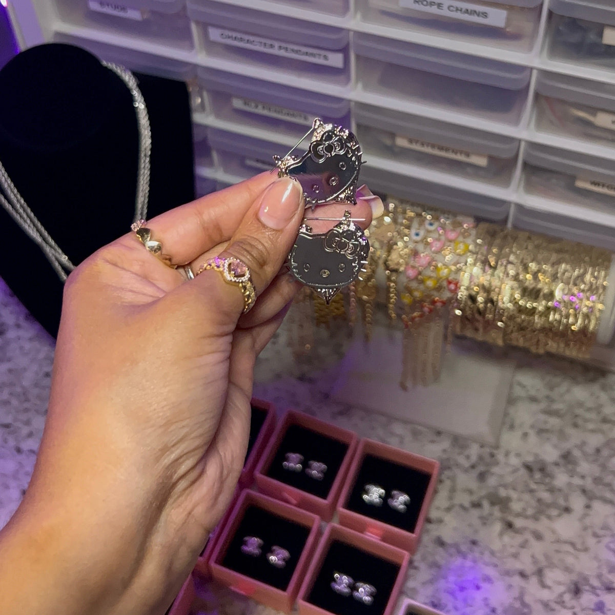 HK Heart Twist Hoops