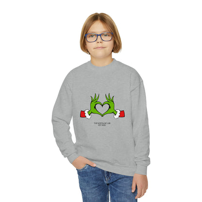 Grinch Heart Youth Crewneck Sweatshirt