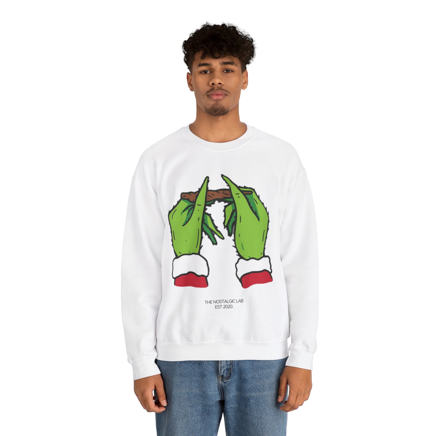Grinch Roll Up Unisex Crewneck Sweatshirt