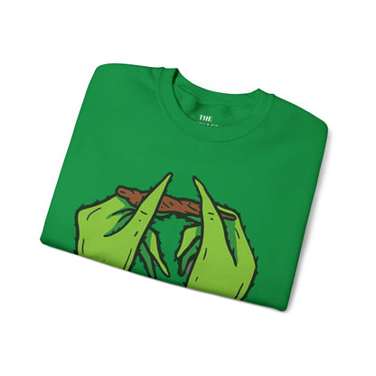 Grinch Roll Up Unisex Crewneck Sweatshirt