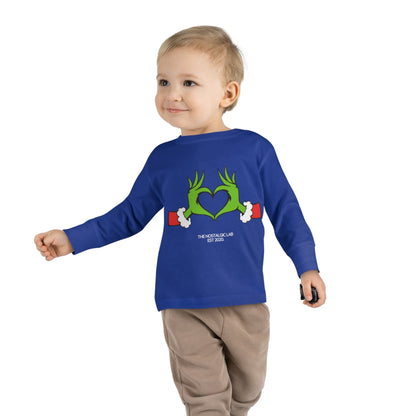 Grinch Heart Toddler Long Sleeve Tee