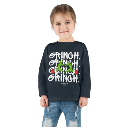 Grinch Heart Toddler Long Sleeve Tee