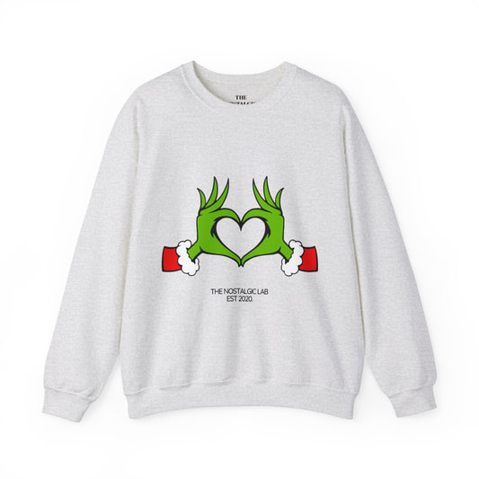 Grinch Heart Unisex Crewneck Sweatshirt