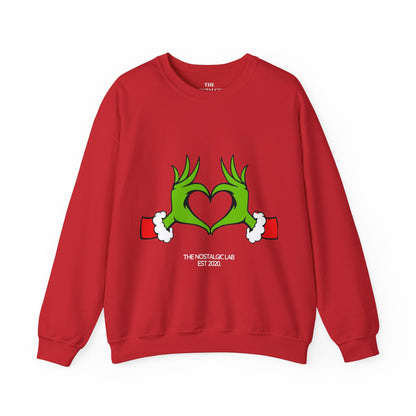 Grinch Heart Unisex Crewneck Sweatshirt