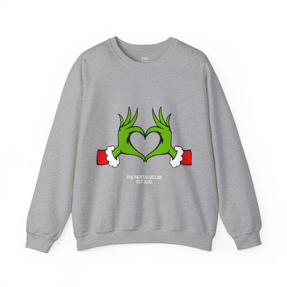 Grinch Heart Unisex Crewneck Sweatshirt