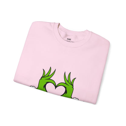 Grinch Heart Unisex Crewneck Sweatshirt