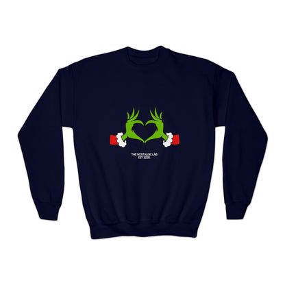 Grinch Heart Youth Crewneck Sweatshirt