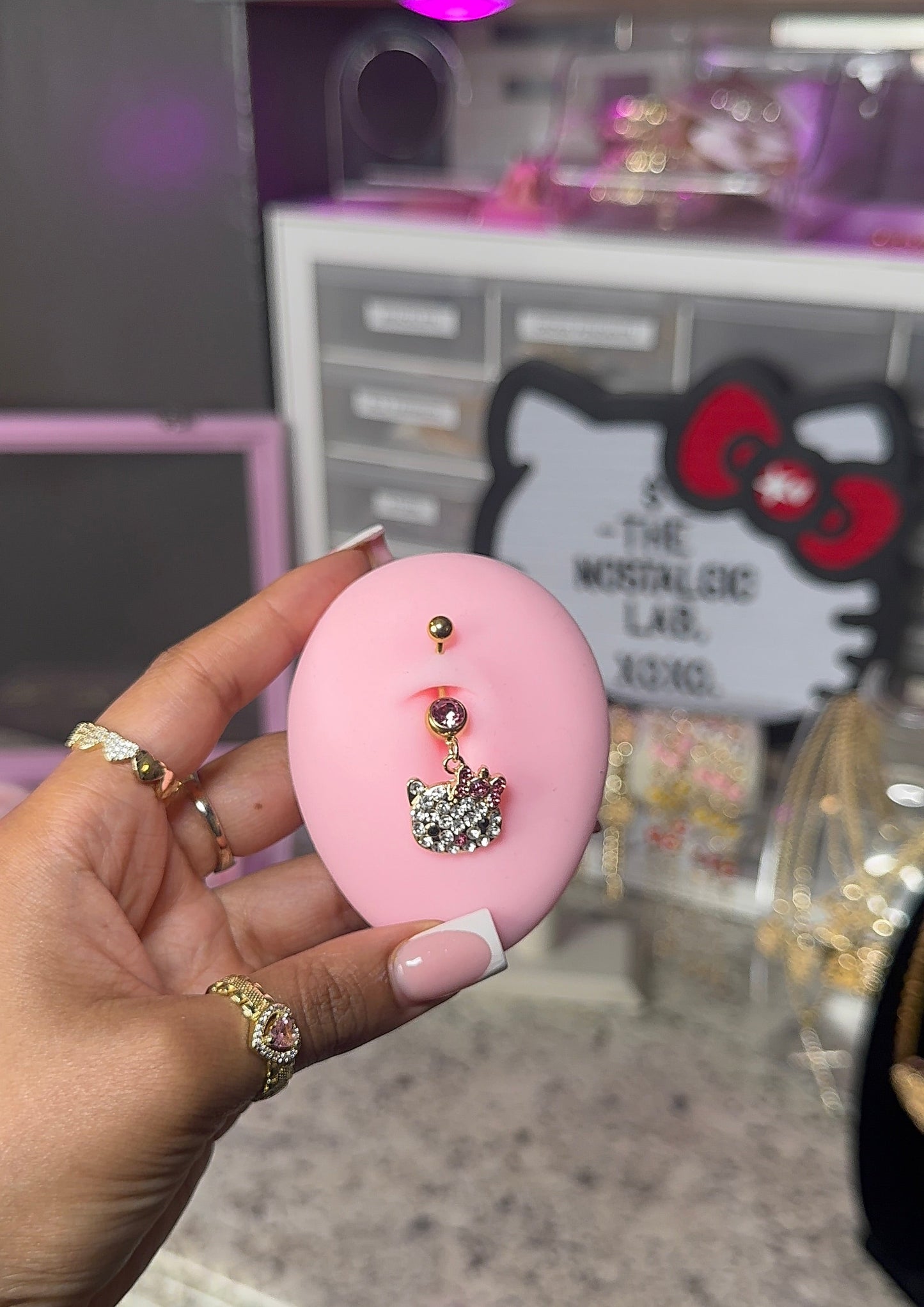 HK Face Belly Ring