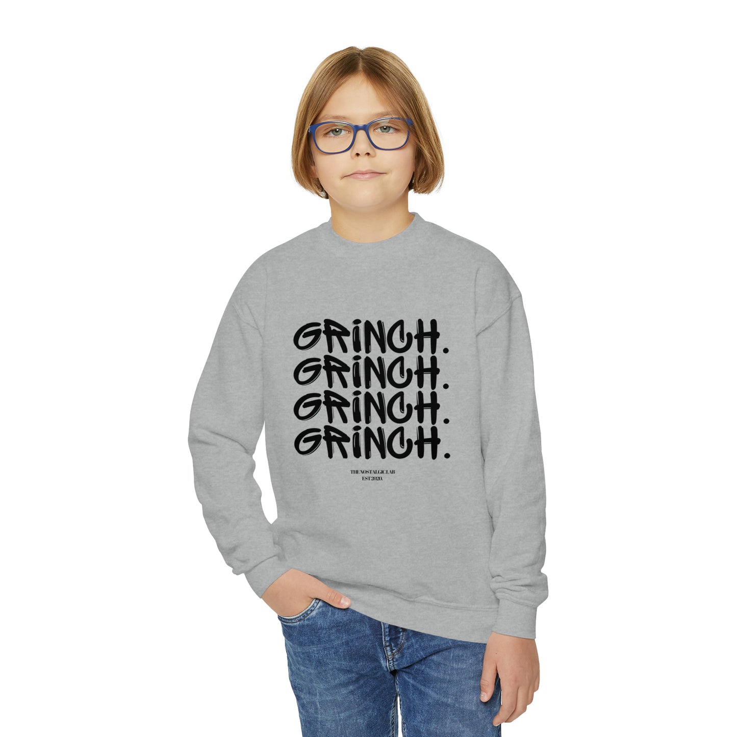 Grinch Heart Youth Crewneck Sweatshirt