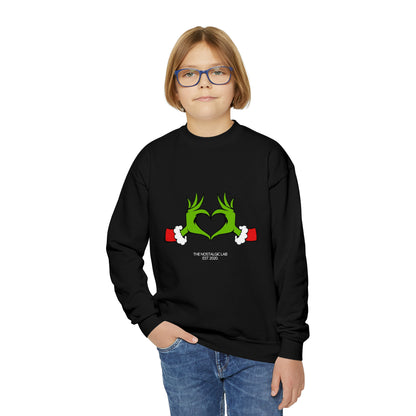 Grinch Heart Youth Crewneck Sweatshirt