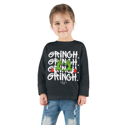 Grinch Heart Toddler Long Sleeve Tee
