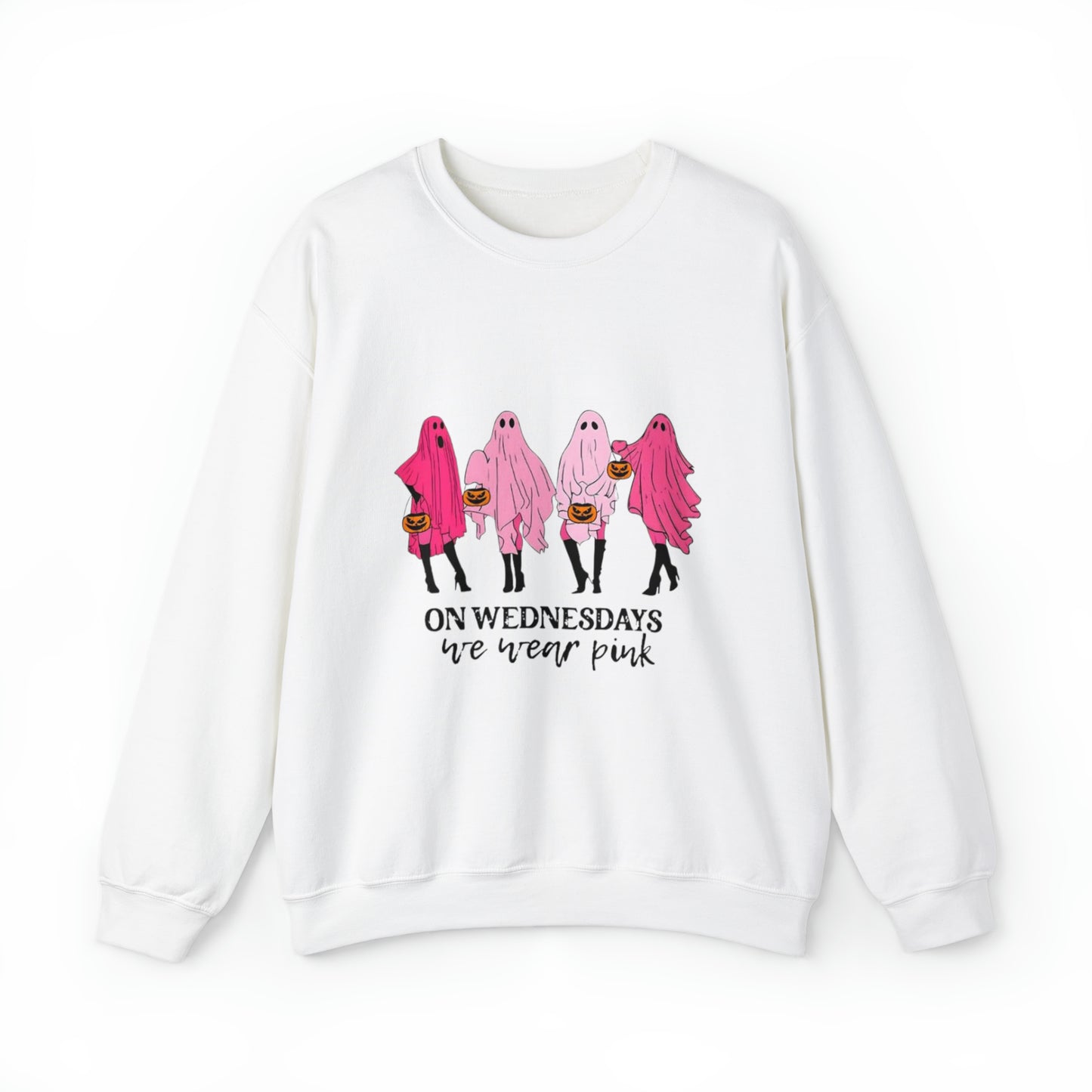 Unisex On Wednesdays We Wear Pink Crewneck Sweatshirt