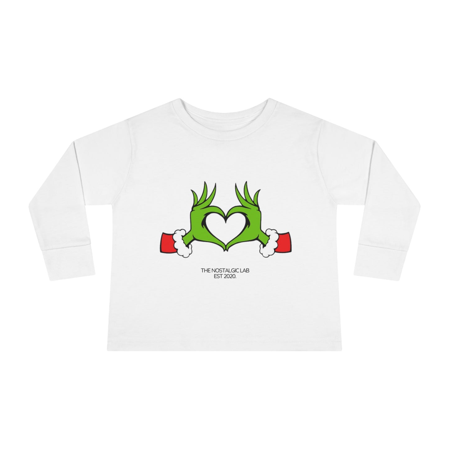 Grinch Heart Toddler Long Sleeve Tee