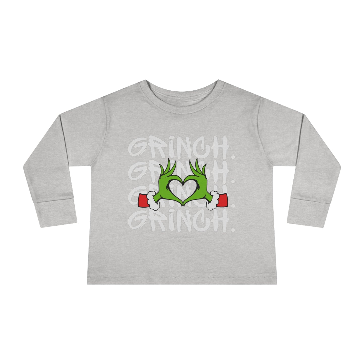 Grinch Heart Toddler Long Sleeve Tee