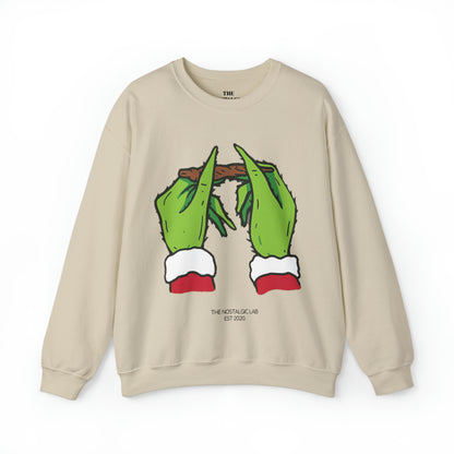 Grinch Roll Up Unisex Crewneck Sweatshirt