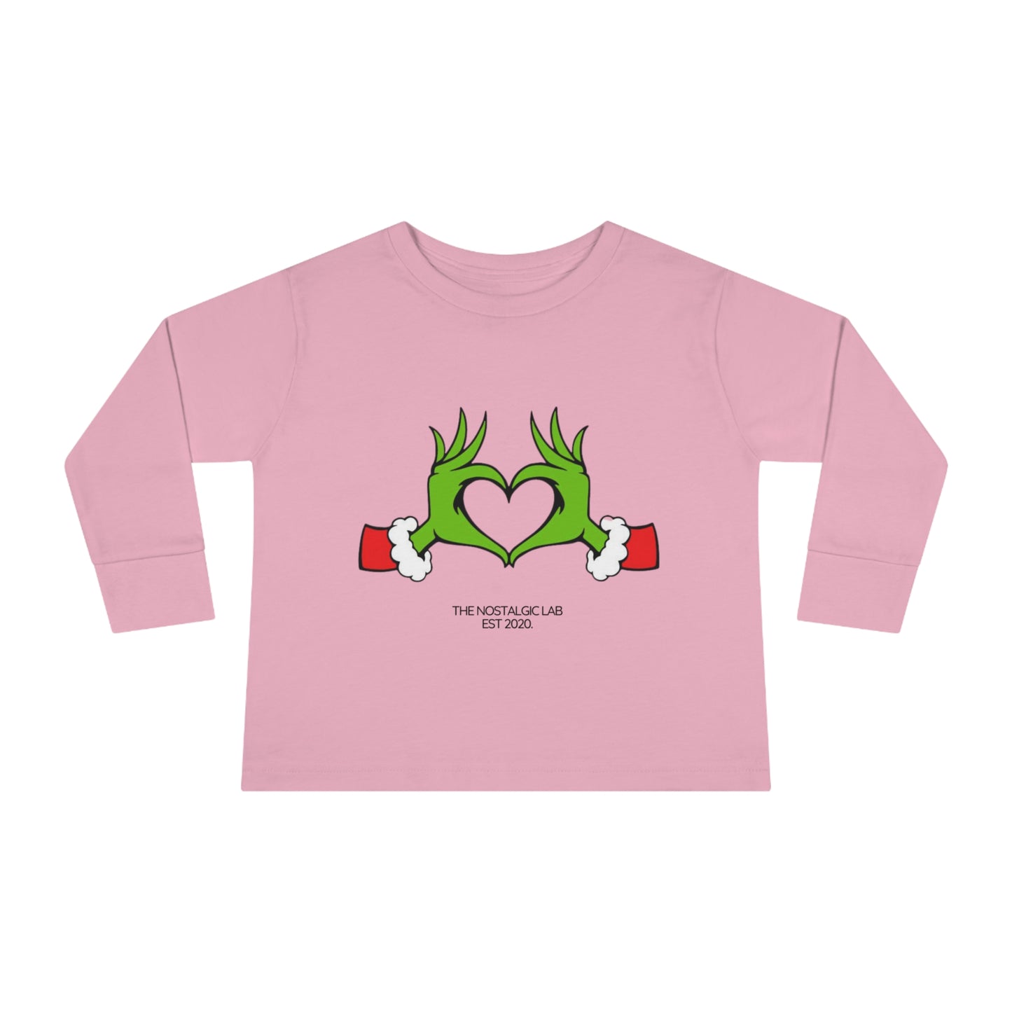 Grinch Heart Toddler Long Sleeve Tee