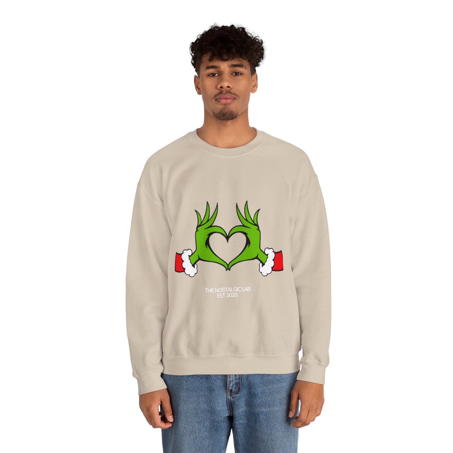 Grinch Heart Unisex Crewneck Sweatshirt